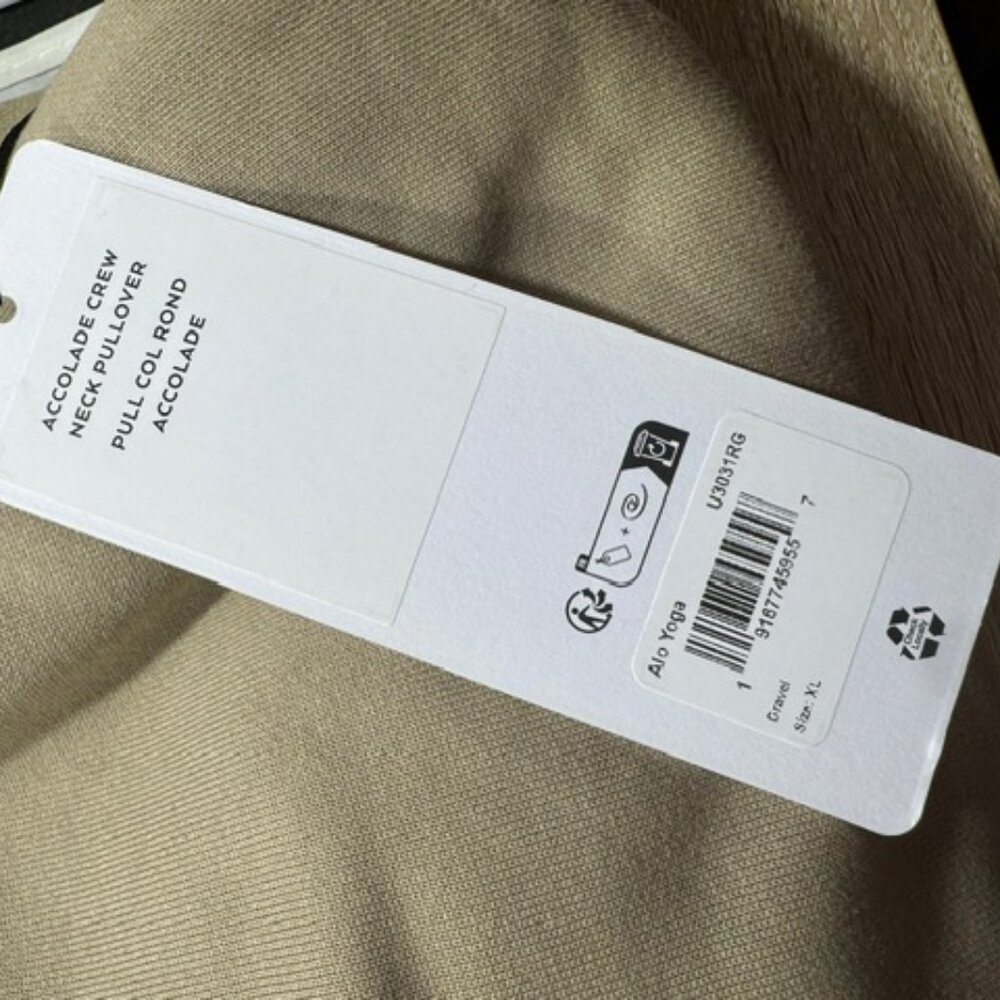NWT- XL ALO Accolade Crew Neck in Gravel - Picture 5 of 5